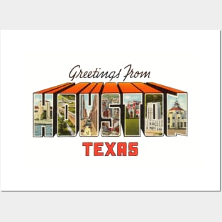 Greetings from Houston Texas Posters and Art